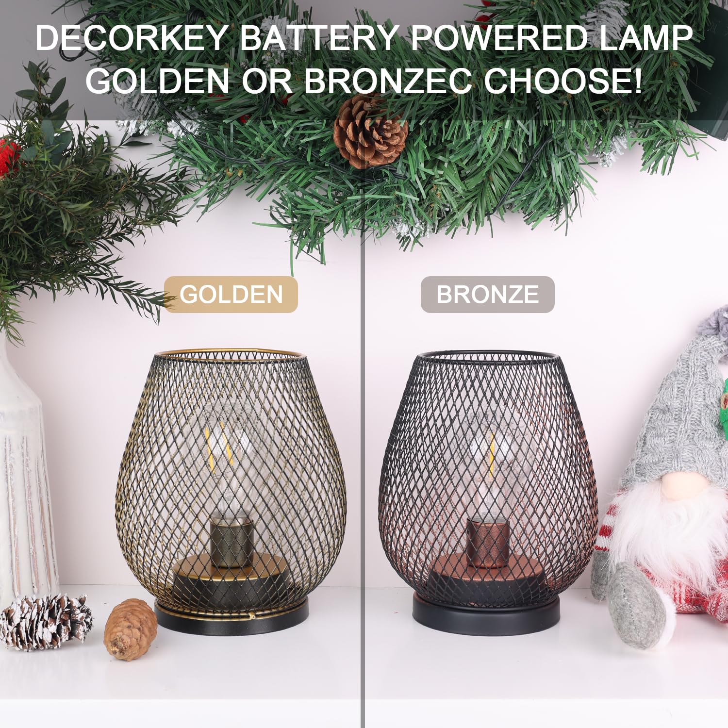 decorkey durable battery-operated lantern with safe wiring for peace of mind.