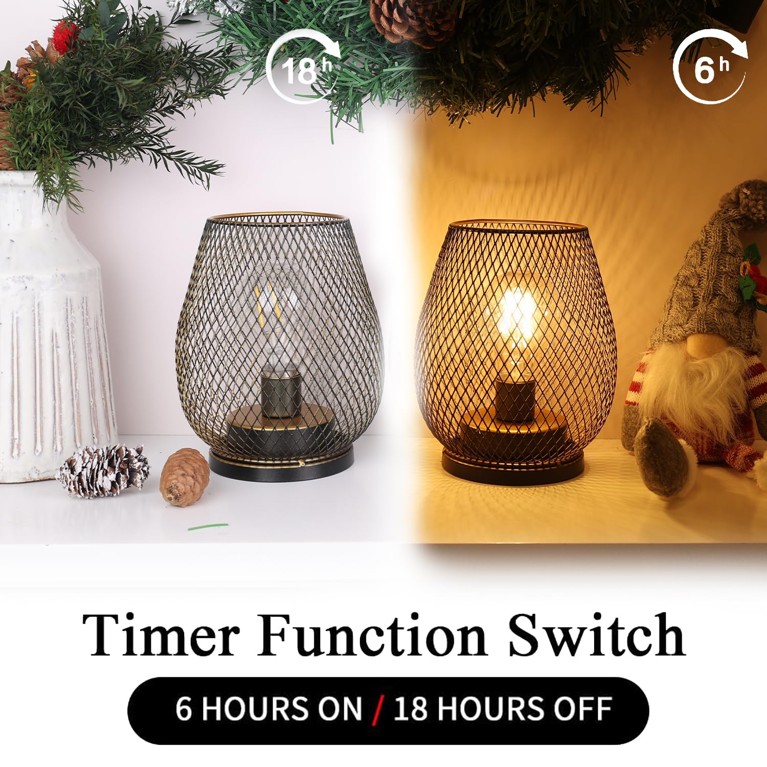 decorkey timer-function lantern saves effort by auto on/off during events.