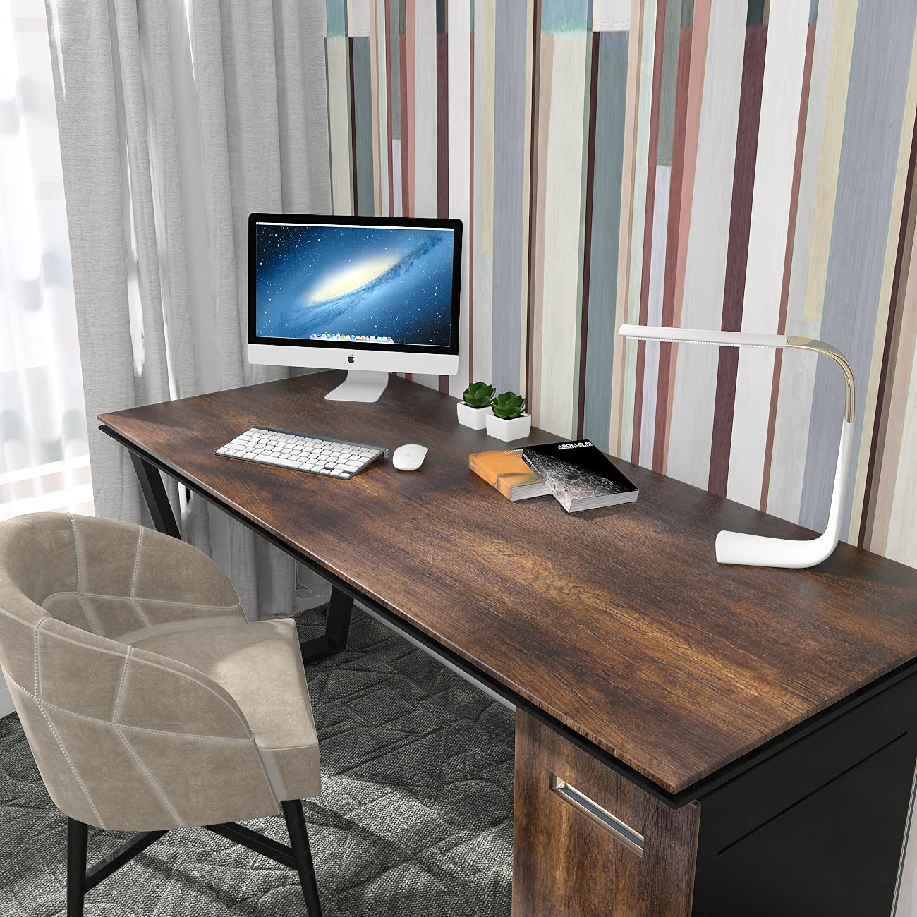 Decotalk removable wood wallpaper is renter-friendly with residue-free removal.