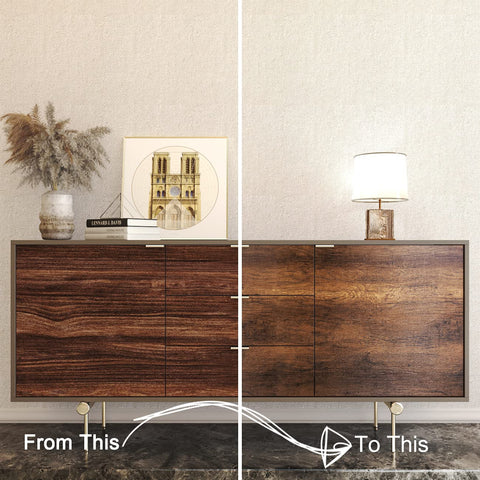 Decotalk removable wood wallpaper is renter-friendly for quick updates.