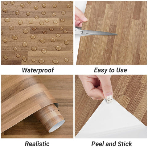 Decotalk room makeover idea with wood wrap on furniture