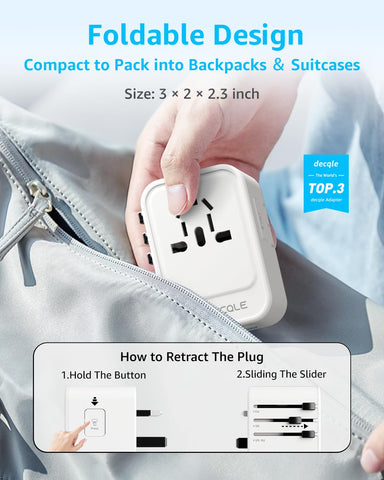Decqle compact travel case protects the adapter during transit