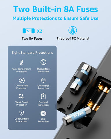decqle fireproof case protects the adapter during travel