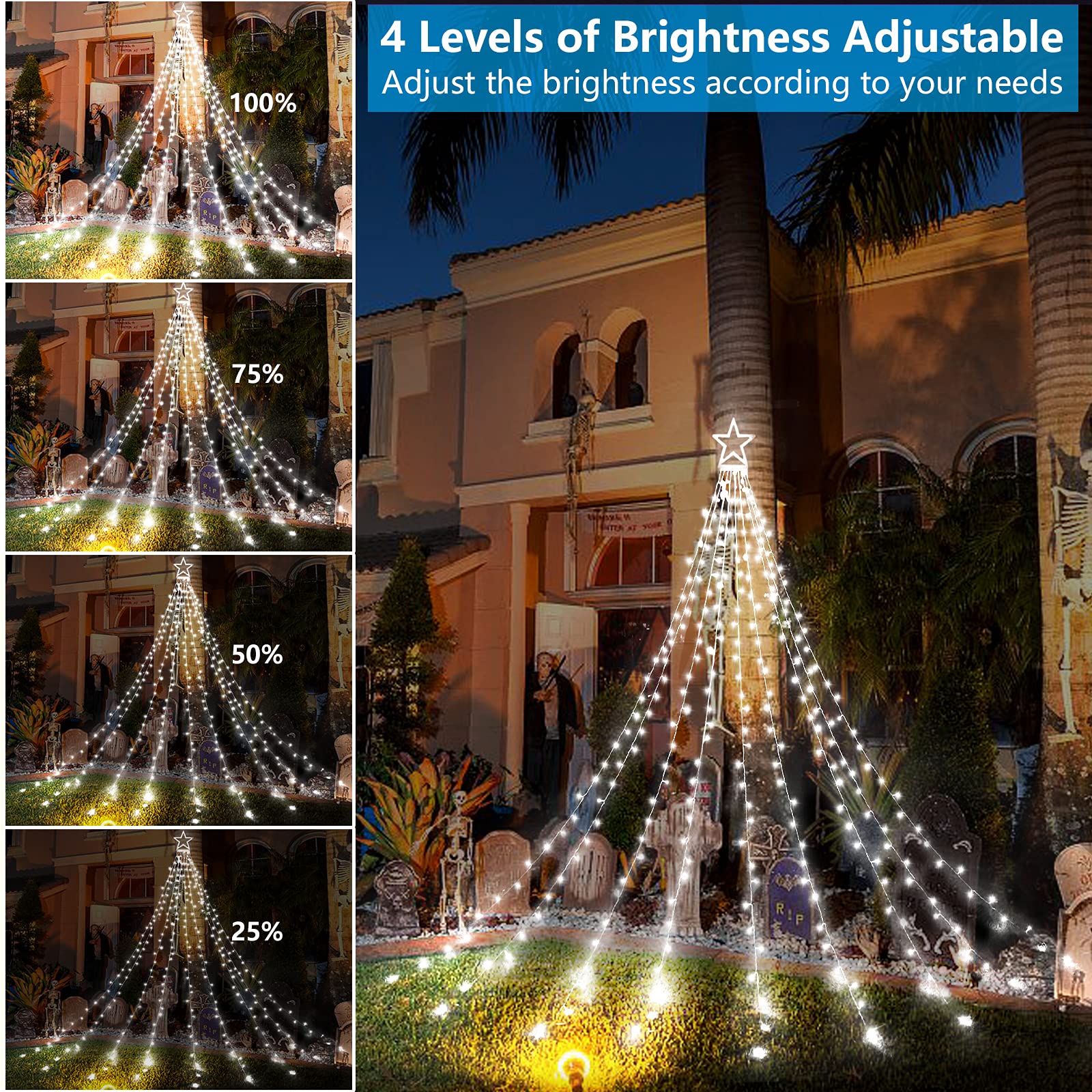 Decute outdoor wedding decor star lights add magical ambiance