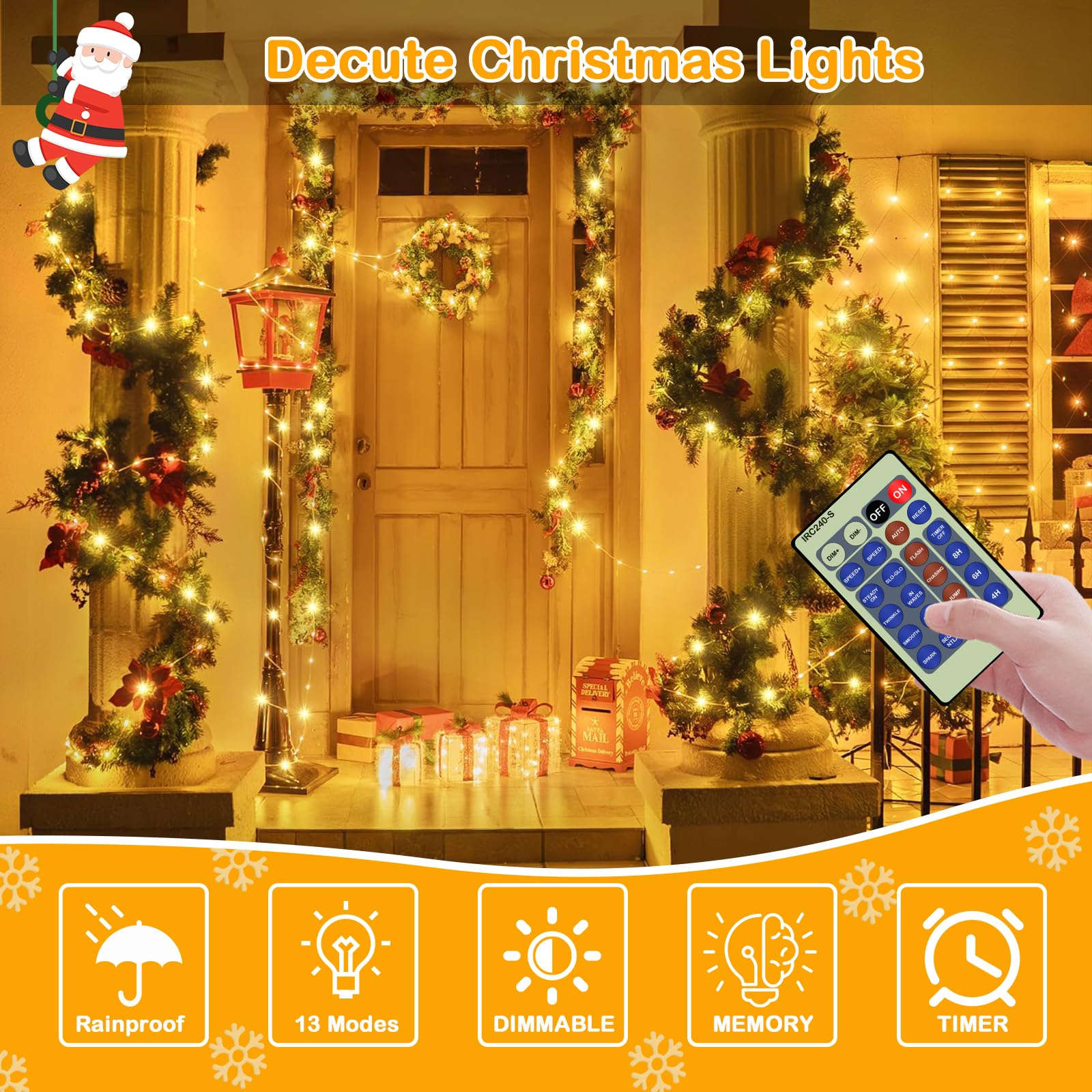 Decute remote control allows dimming and mode changes from across the room