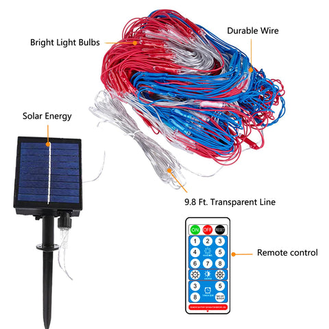 Decute upgraded solar panel 1200mAh for longer nighttime lighting.