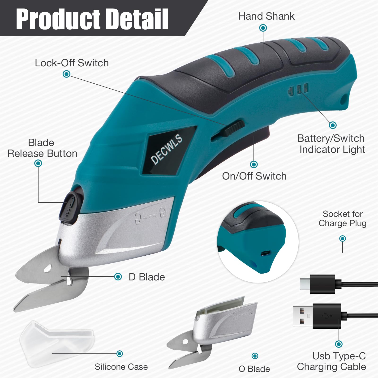 Decwls 4V battery powers quick, smooth cutting