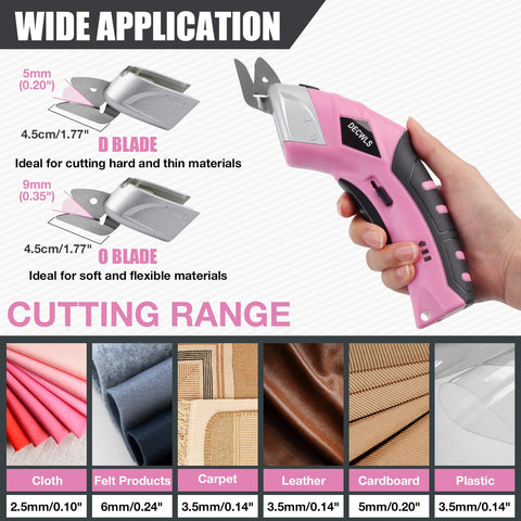 Decwls cordless electric scissors ergonomic grip for comfortable long use.