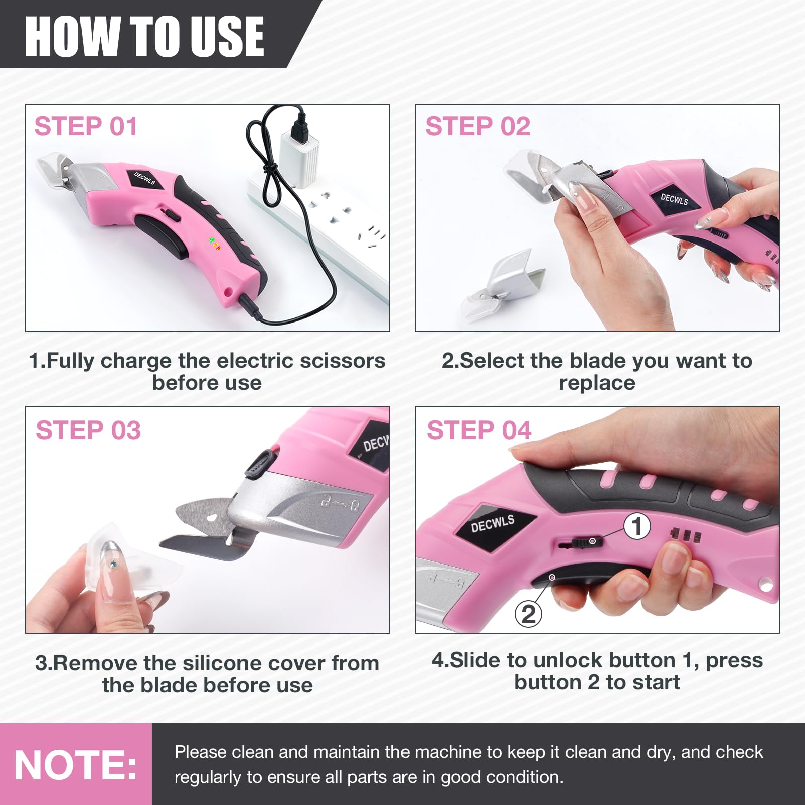 Decwls cordless electric scissors storage case for on-the-go crafting.