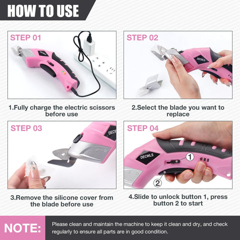 Decwls cordless electric scissors storage case for on-the-go crafting.