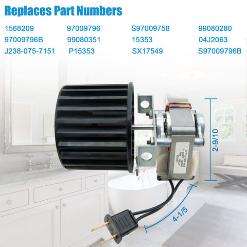 DEEKOOL S97009796 uses two mounting studs on the motor shaft side for stability.