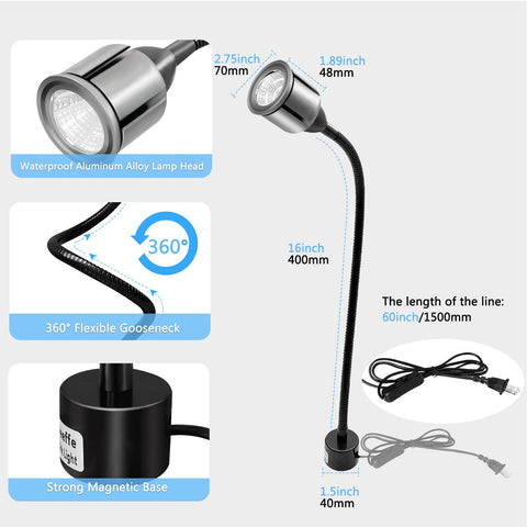 Deeffe sewing machine light enhances detailed textile work areas