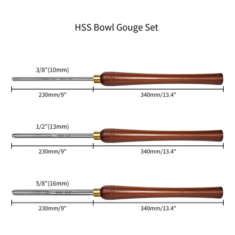 DEEFIINE HSS bowl gouge 1/2-inch blade for smooth shaping and detail