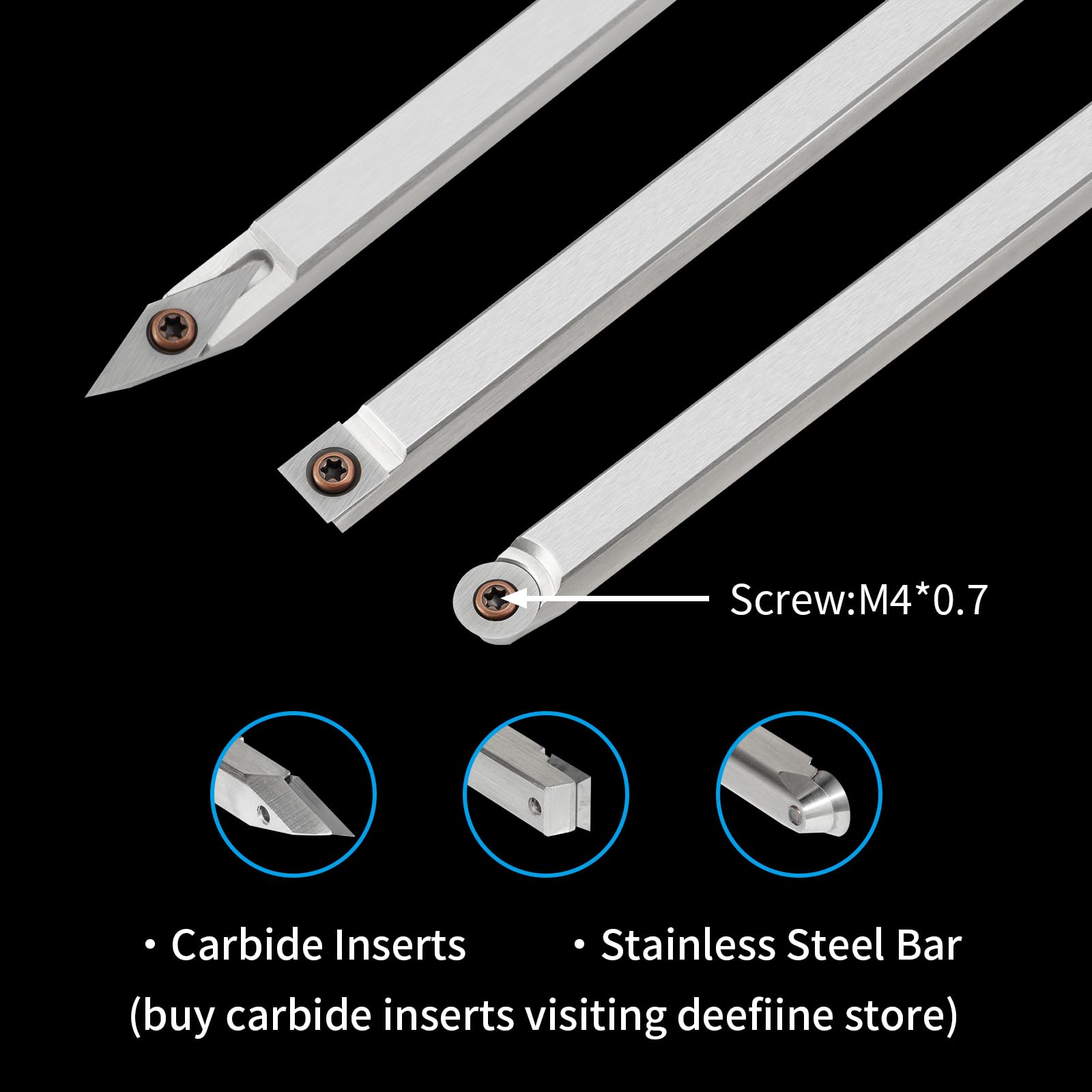 DEEFIINE stainless steel cutter bar resisting rust for long-lasting use