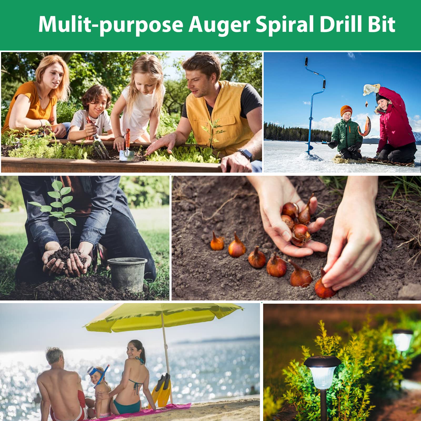 DEEGETEL auger bit in durable steel for long-lasting garden tasks.