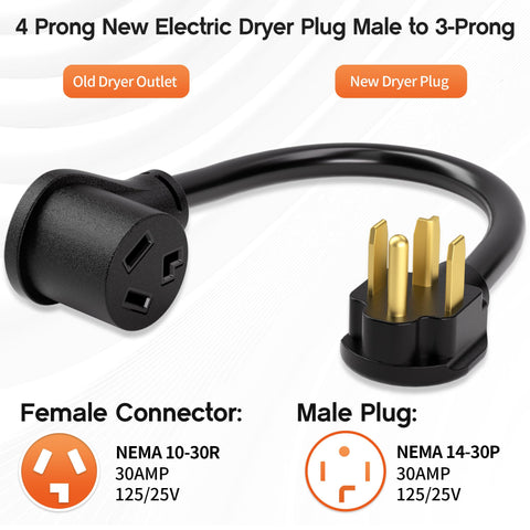 Deeklify 30A 250V 4-prong configuration for upgrading outlets.