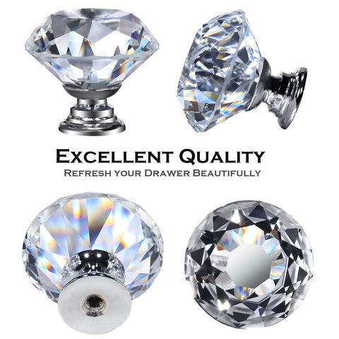 DEELF OUTLET dresser cabinet knob collection brings crystal shine to furniture.