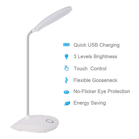 DEEPLITE desk lamp battery-powered portable for cordless reading anywhere.
