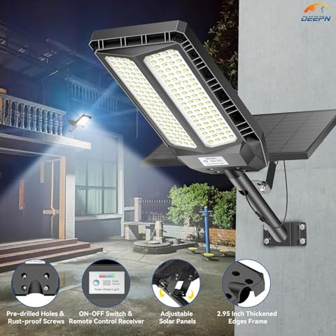 Deepn solar lights outdoor providing all-night illumination after a full charge.
