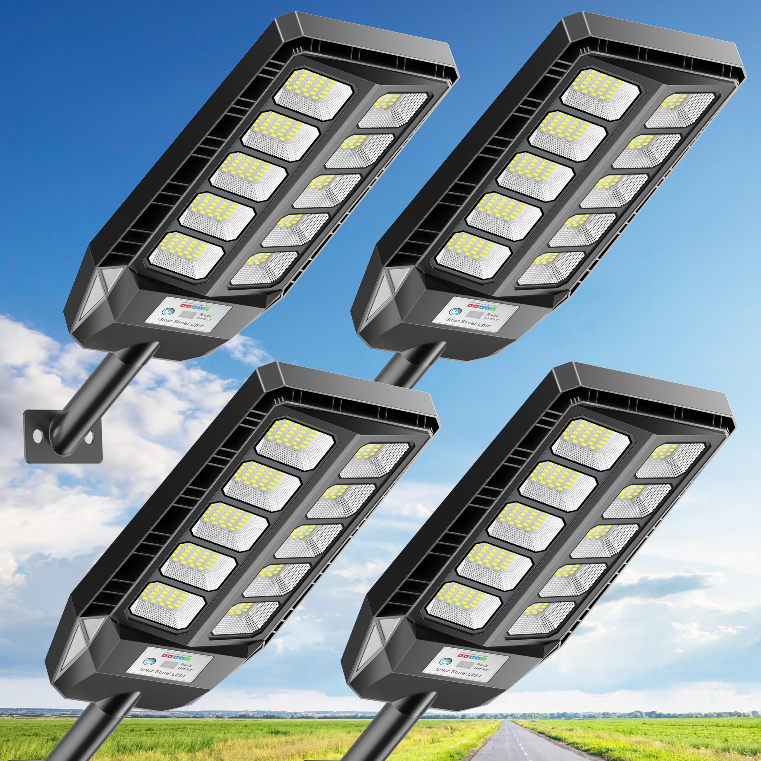 Deepn solar lights outdoor front yard setup for safe nighttime visibility.
