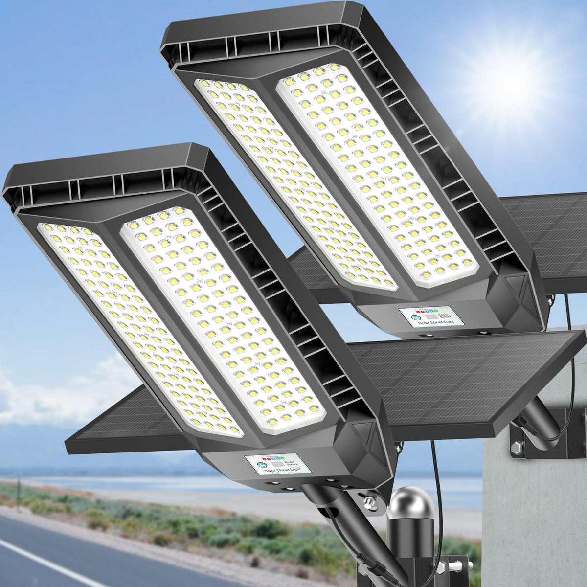 Deepn solar lights outdoor with wide coverage brighten pathways and yards.