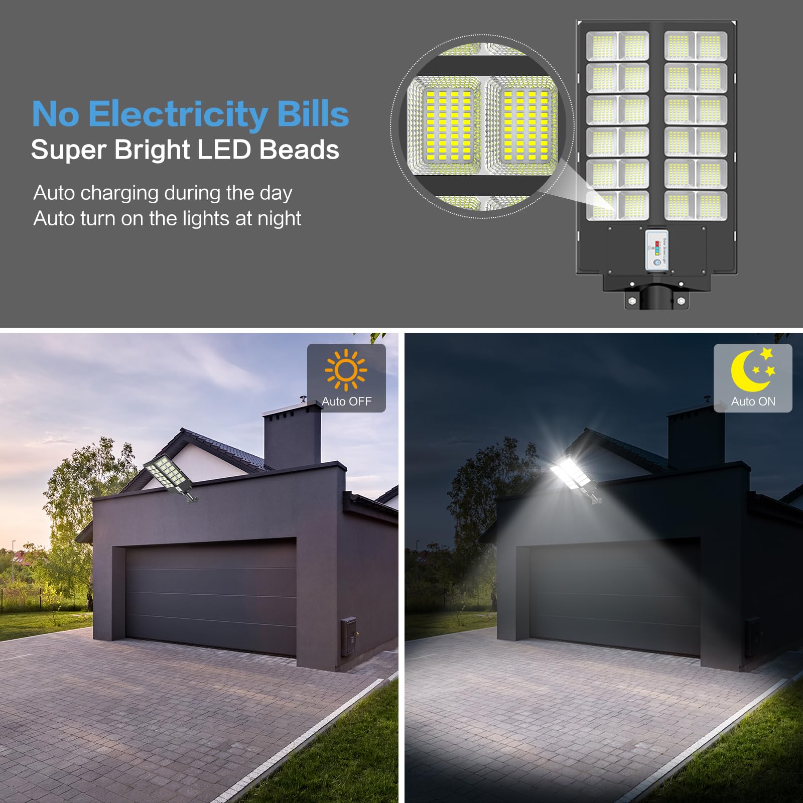 Deepn solar panel and battery assembly illustrating self-powered operation