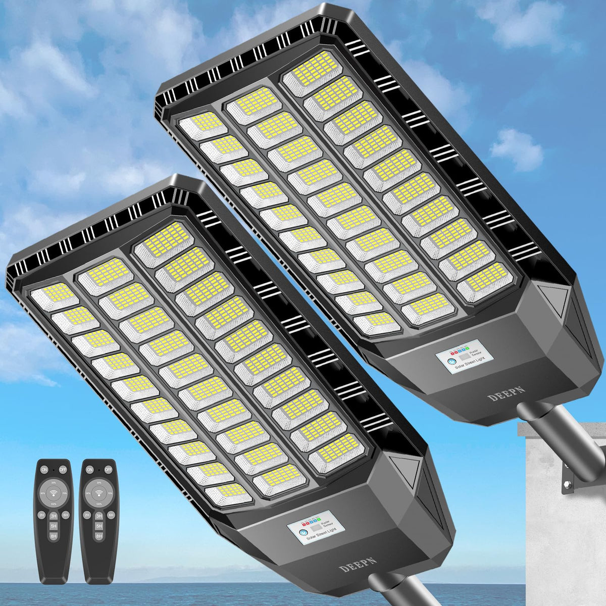 Deepn solar street light with bright 5730 SMD beads for clear outdoor illumination