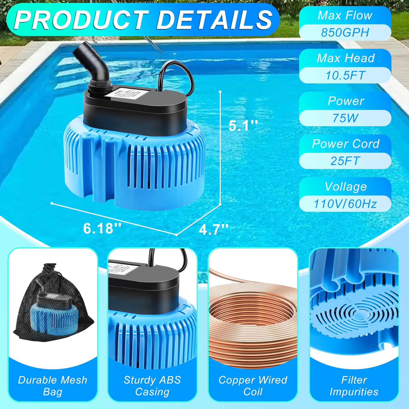 DeeprBetter 110V compact design with hose adapters