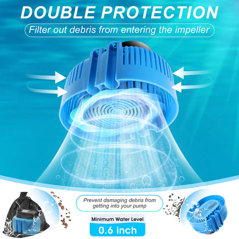 DeeprBetter 850 GPH pump in action during rainfall