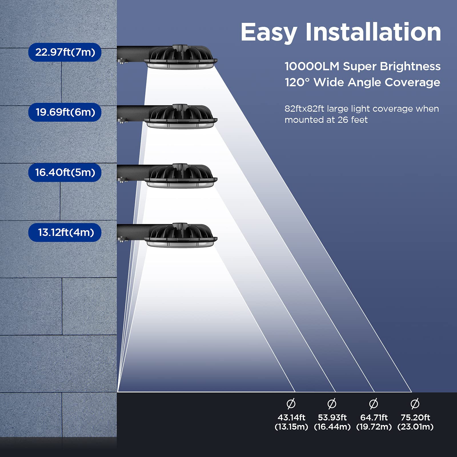 Deerdance security-style barn light improves visibility around garages and yards.