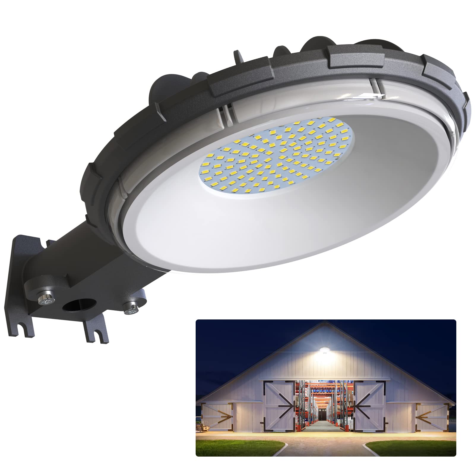 Deerdance LED Barn Light 10000LM for barns and yards, bright outdoor coverage.