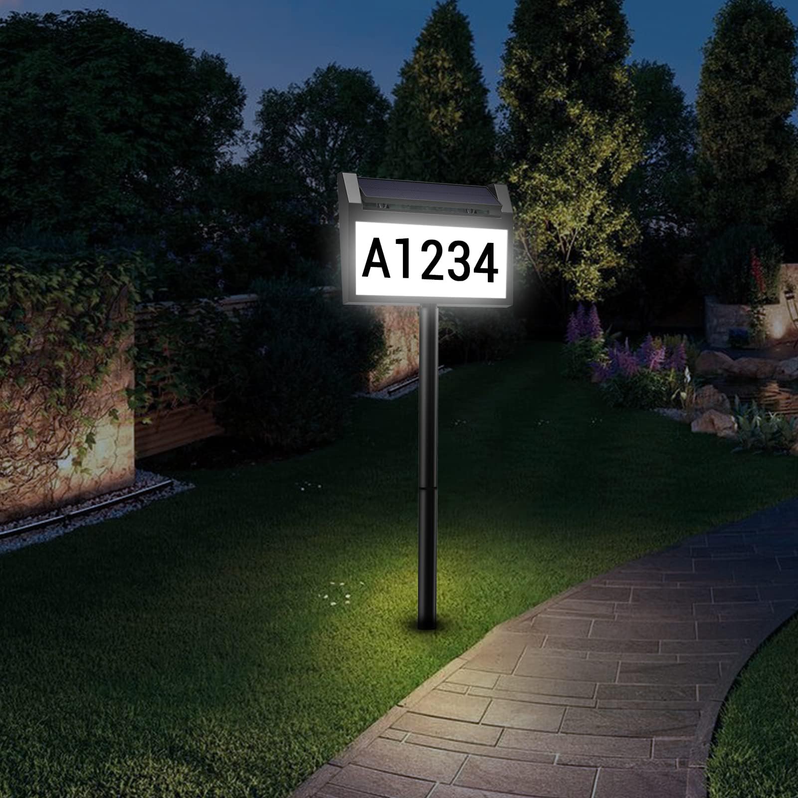 deerdance solar house number sign assembly demonstrates wire-free outdoor installation
