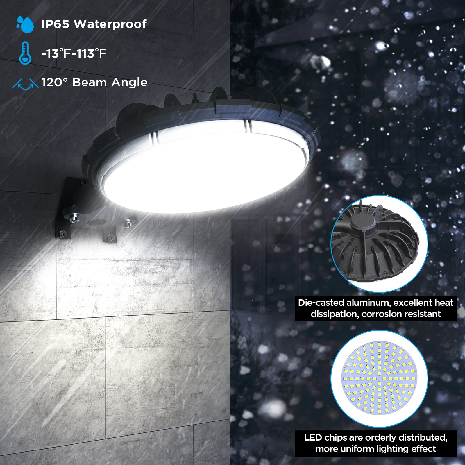 Deerdance wall or pole mount light with versatile installation options.
