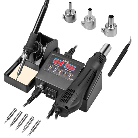Defabee 12pcs soldering station with dual display for precise temperature control