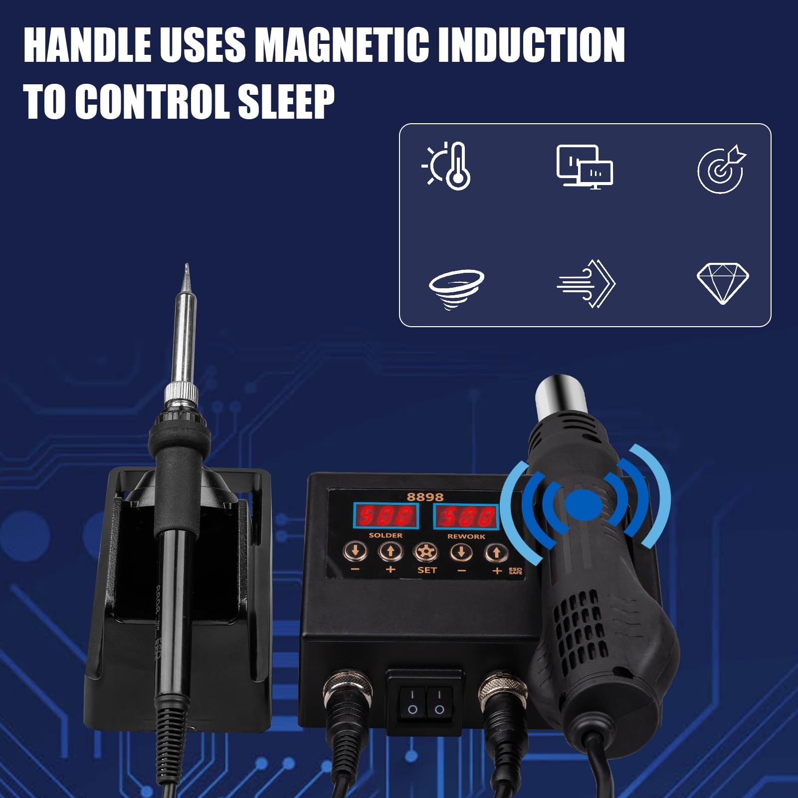 Defabee auto sleep safety stand reduces wear during idle time