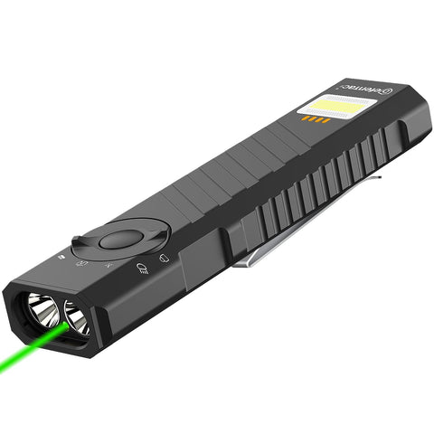 DEFENTAC 1300 Lumen EDC Flashlight front view for daily lighting tasks.
