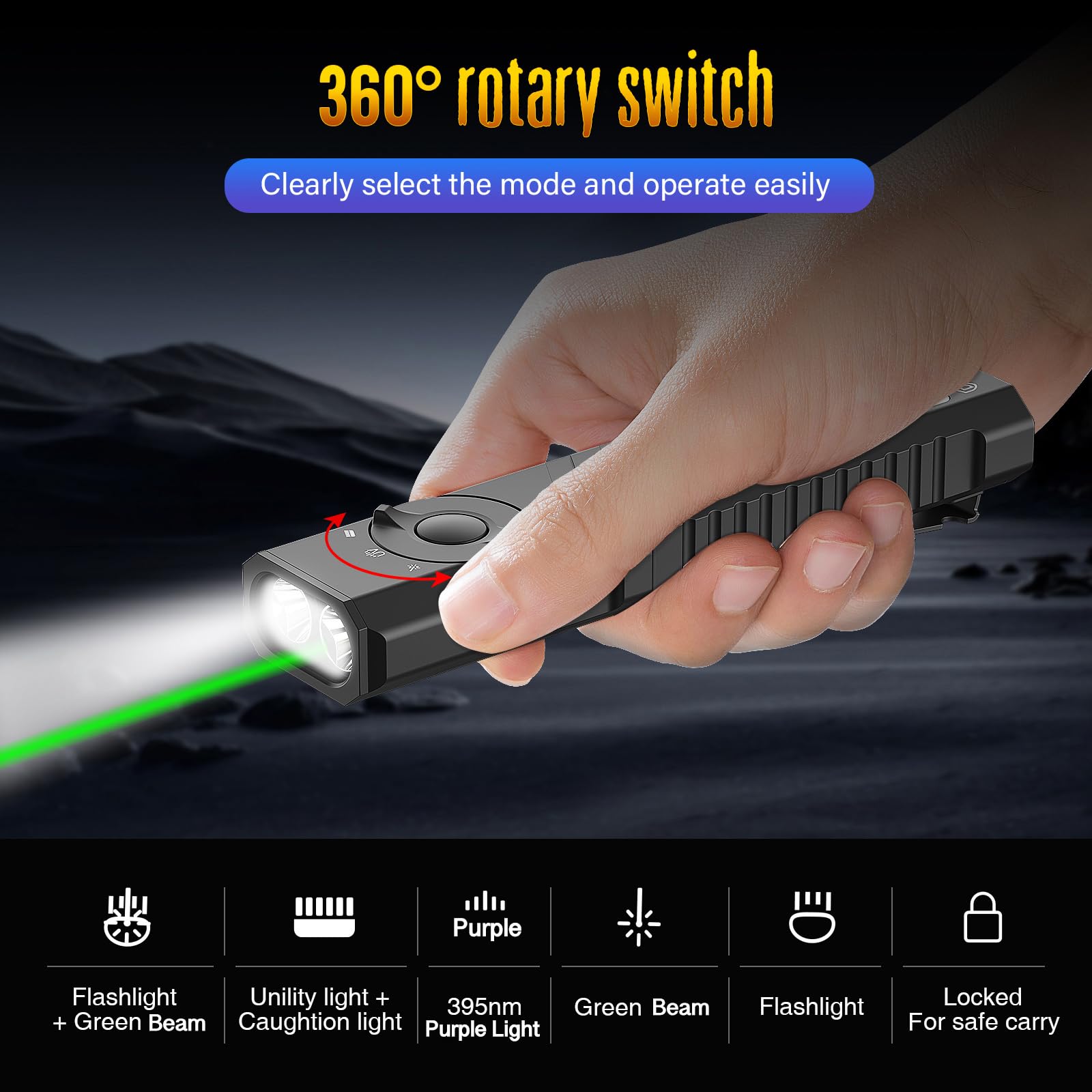 DEFENTAC green beam 520nm highlights precise outdoor signaling.