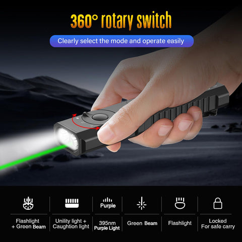 DEFENTAC green beam 520nm highlights precise outdoor signaling.