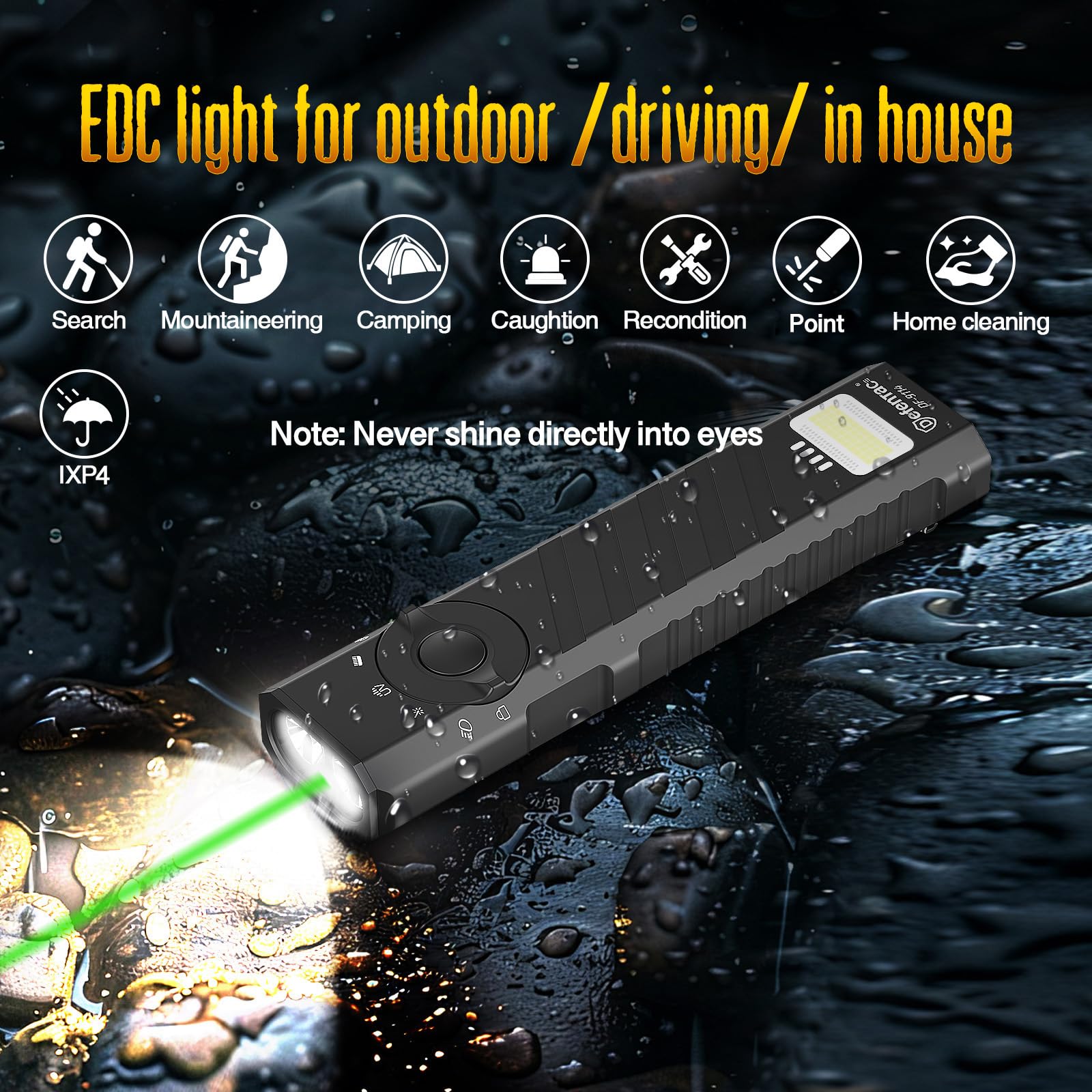 DEFENTAC magnetic tail enables hands-free operation.