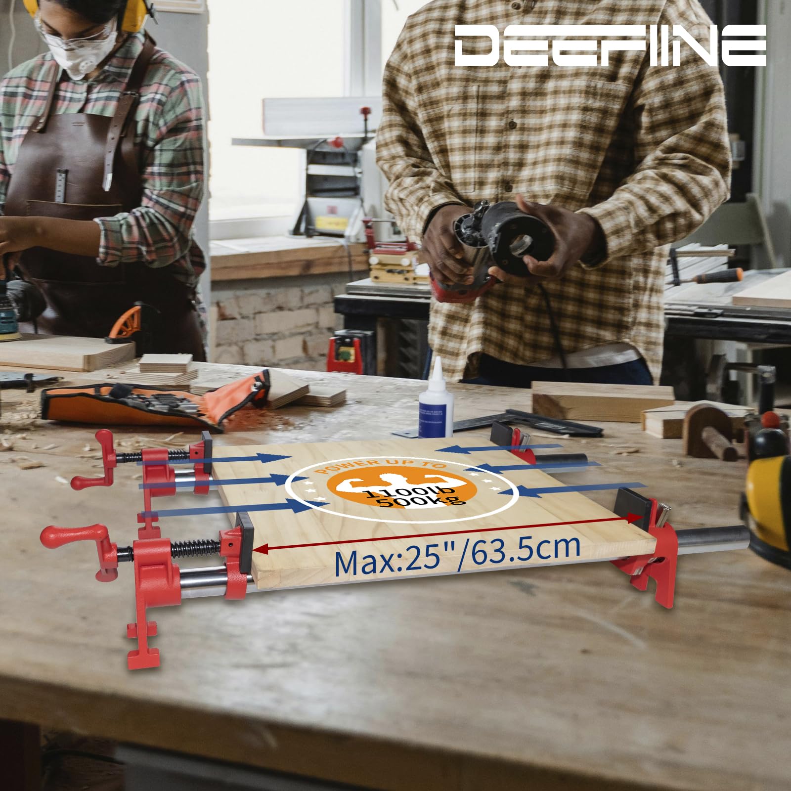 DEEFIINE iron-cast construction offers durable, long-lasting workshop performance
