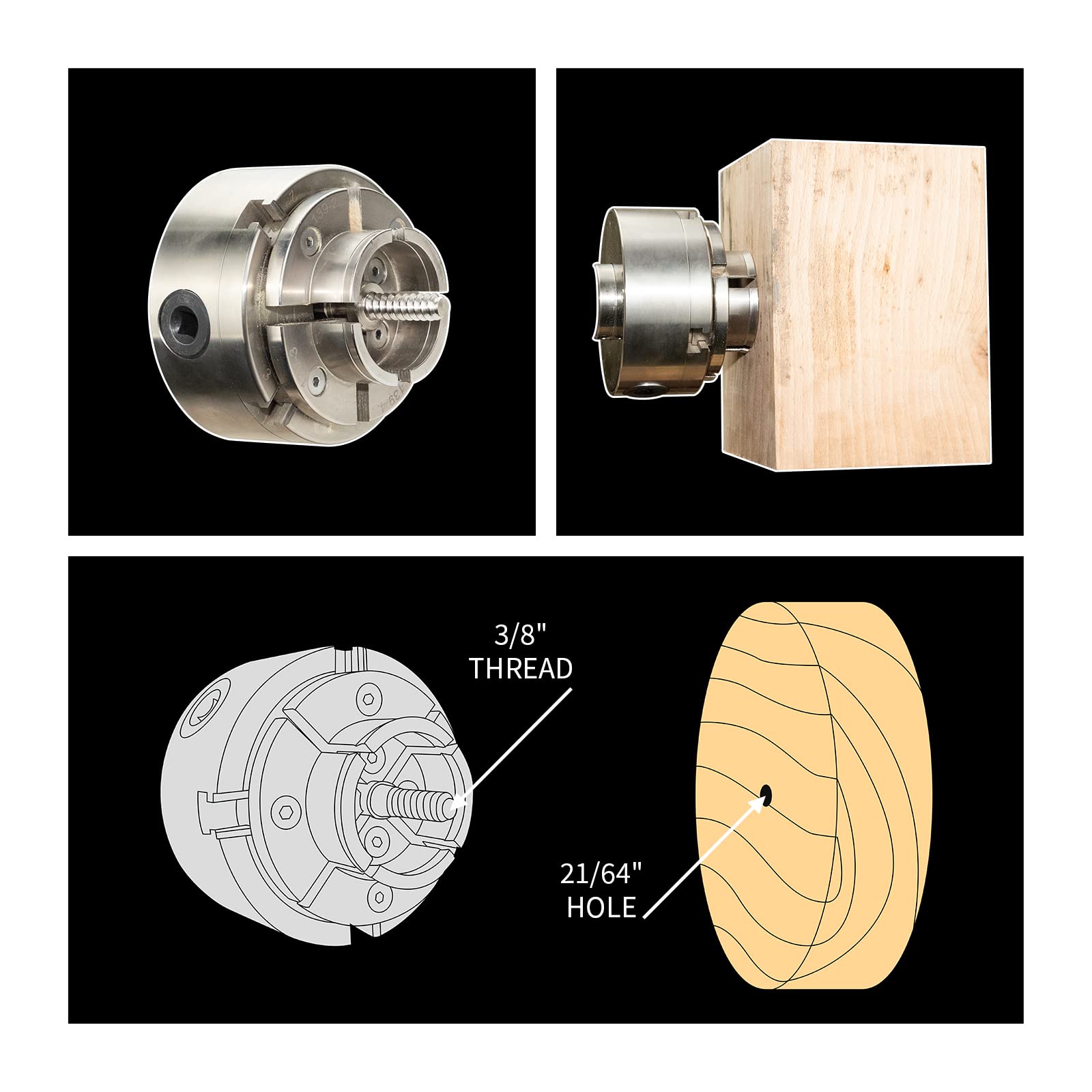 DEEFIINE tightening gear key included for precise jaw adjustments