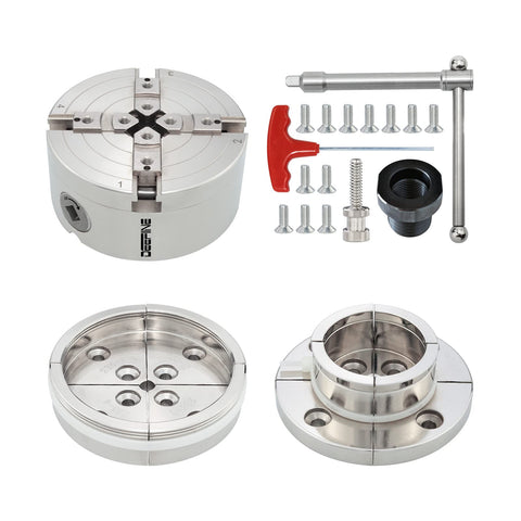 DEEFIINE 4-Inch wood lathe chuck with 1in-8tpi interface for stable turning