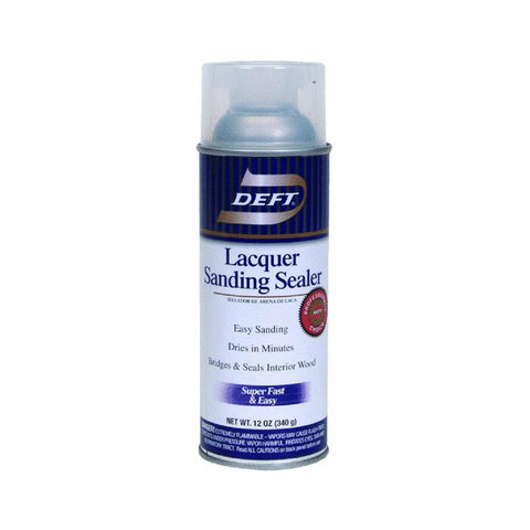 DEFT lacquer sanding sealer spray delivers fast-dry interior protection for lacquer projects.