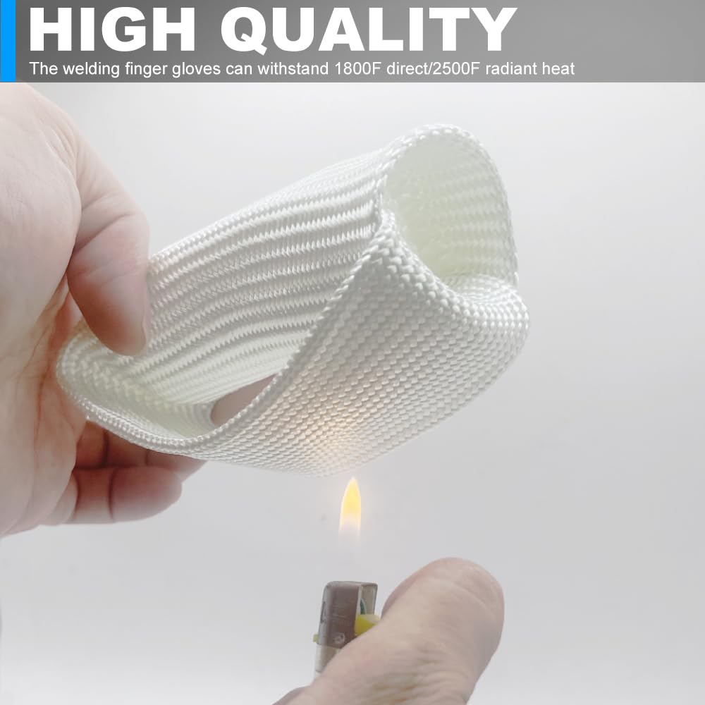 DEGEOBERLIN L-size finger shield with snug wrap for dexterous welding protection