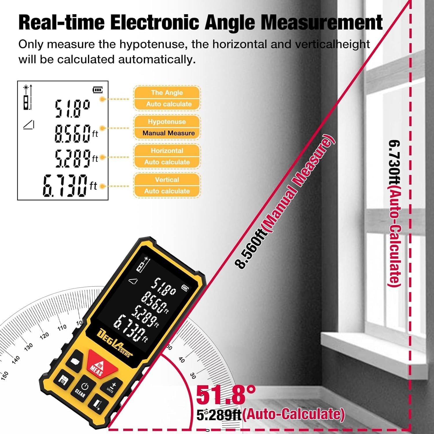 DEGLASERS back-lit screen ensures readability in dim work environments