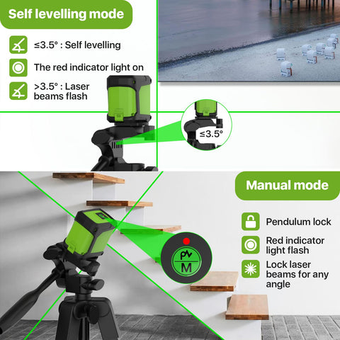 DEGLASERS manual tilt mode enables angled layouts on uneven surfaces