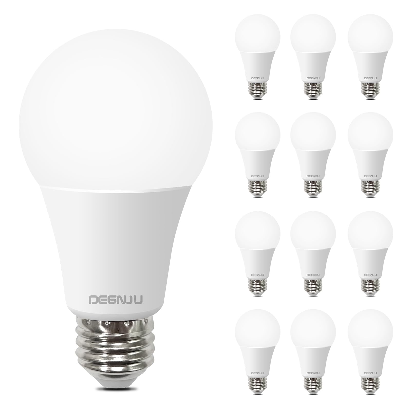 DEGNJU A19 LED bulb provides 1500 lumens for bright rooms.