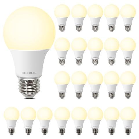 DEGNJU A19 LED bulb in socket for quick install and energy savings.