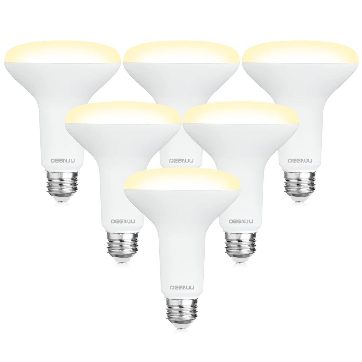DEGNJU BR30 dimmable LED bulb in a recessed can for smooth lighting