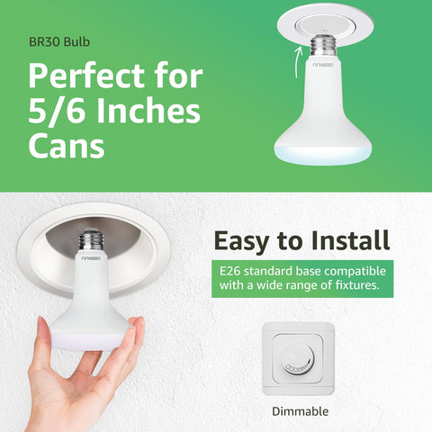 DEGNJU BR30 LED Bulb six-pack for convenient replacement